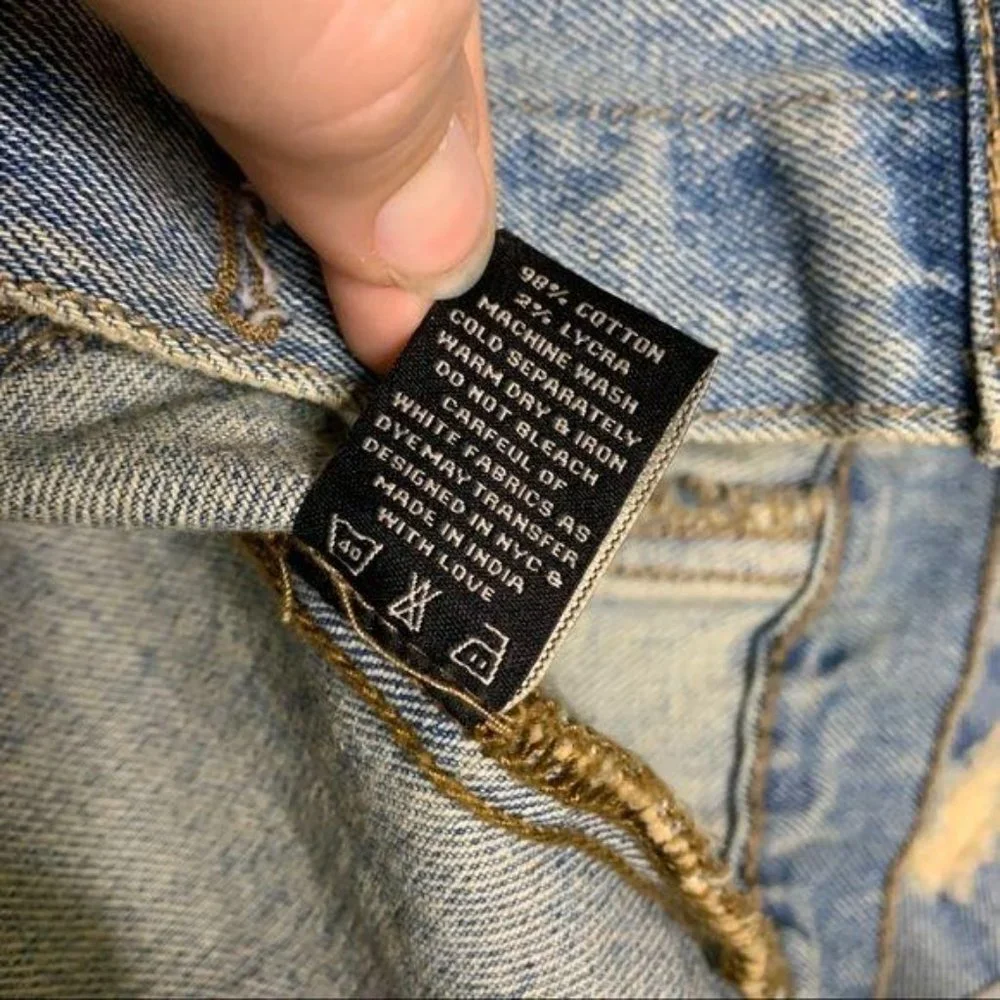 Courtshop BDG Distressed Blue Denim Jacket XL - Picture 6 of 10